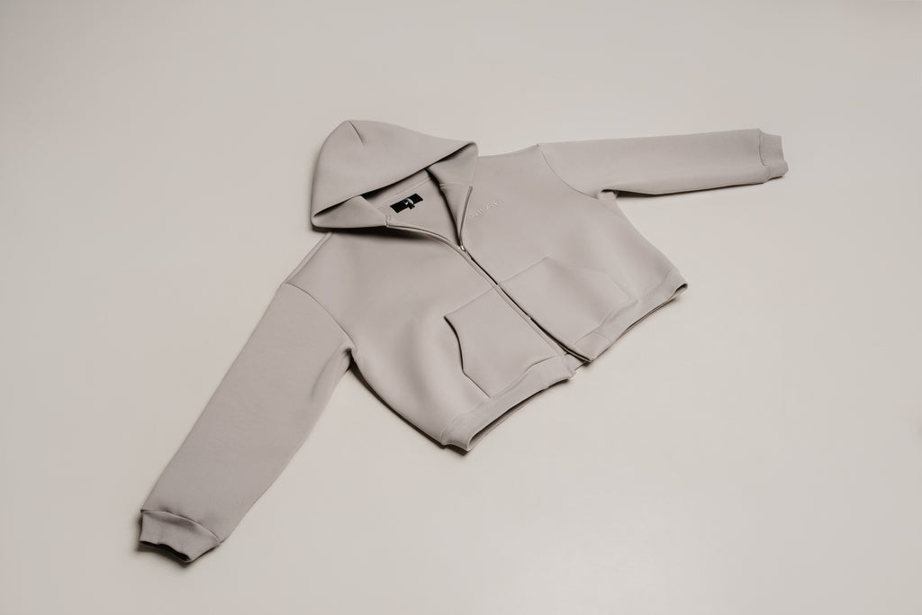 Double Zip Hoodie - Ash